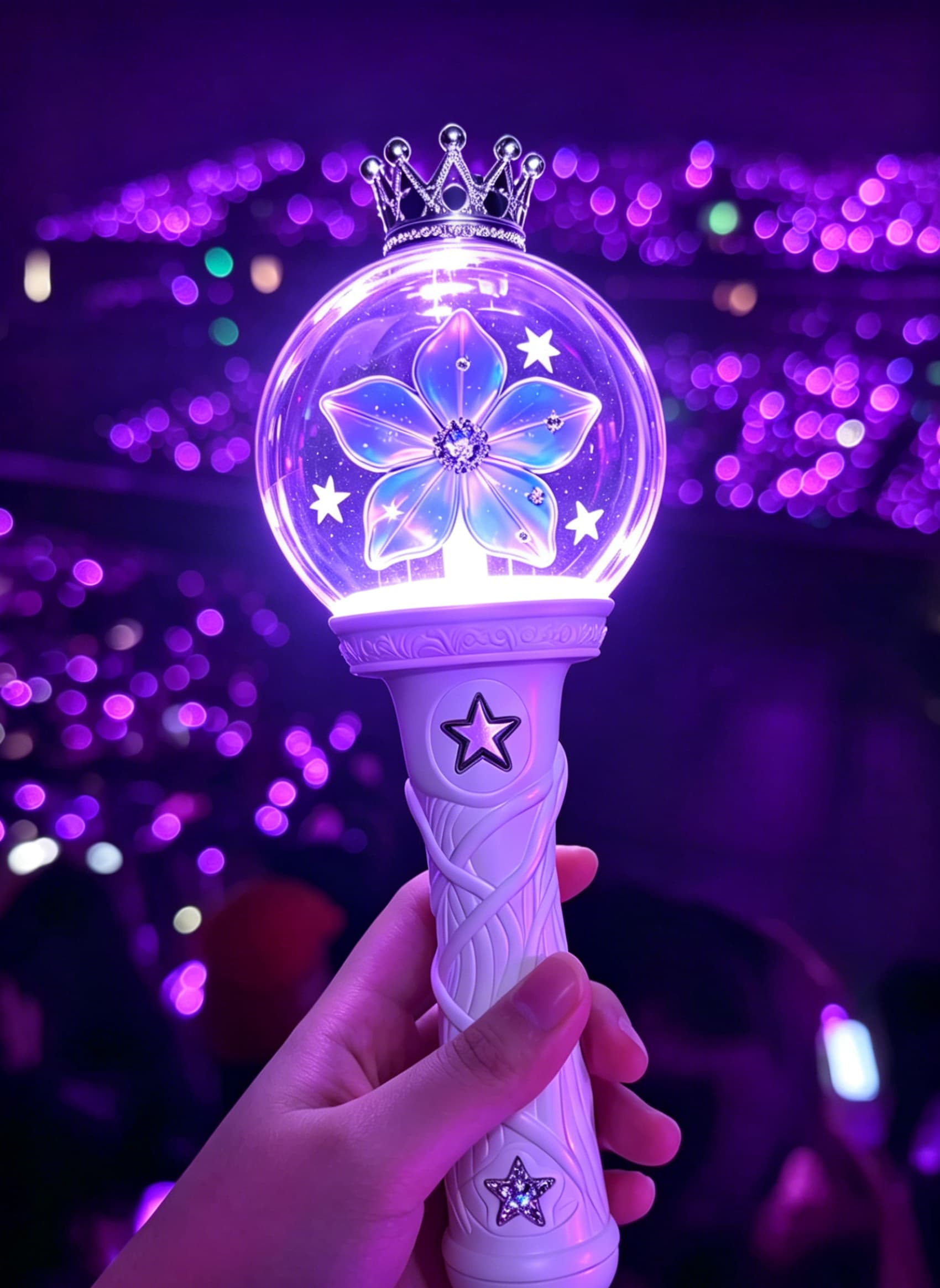 Concert crowd with light sticks