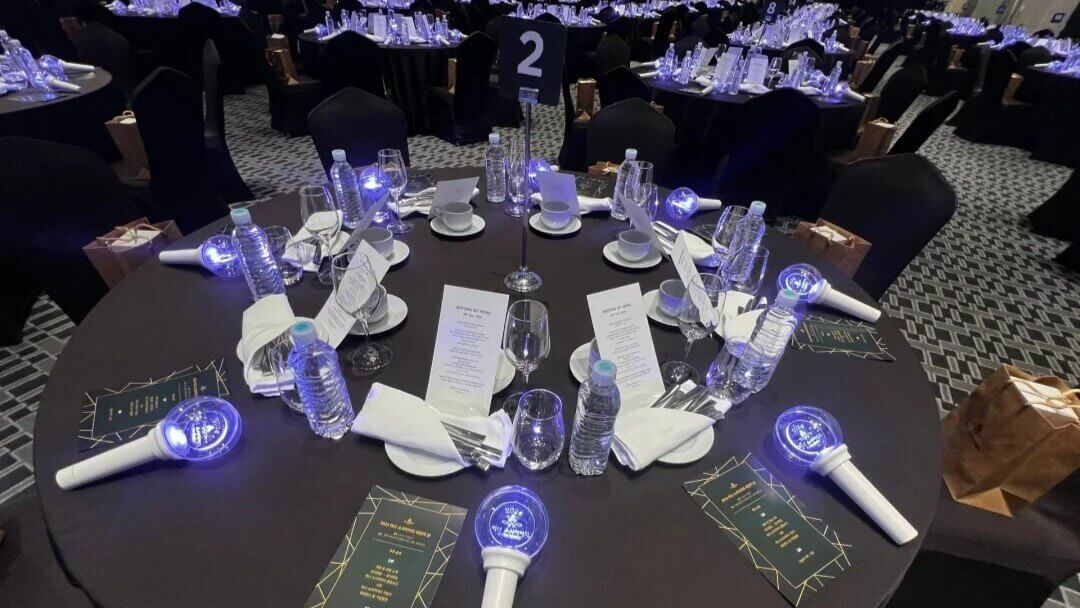 Brand event with custom light sticks